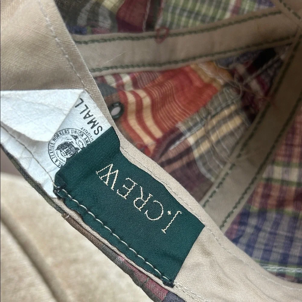 J. Crew real Madras Pastel Plaid Cotton Cap !!